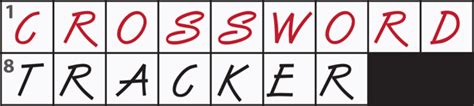 There are related clues (shown below). . Crossword tracker